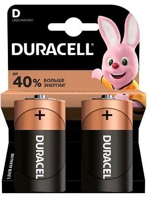 Батарейка Duracell Basic D (LR20) алкалиновая, 2BL Китай