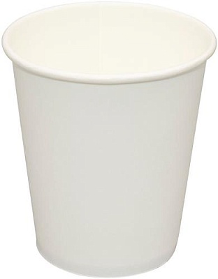 Стакан бумажный 1сл. SP9, 200/260мл цвет Белый (250+15)  Для горячих напитков СкандиПакк (х50/1000)